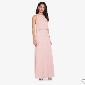 Adrianna Papell Beaded Gown in Aurora Pink